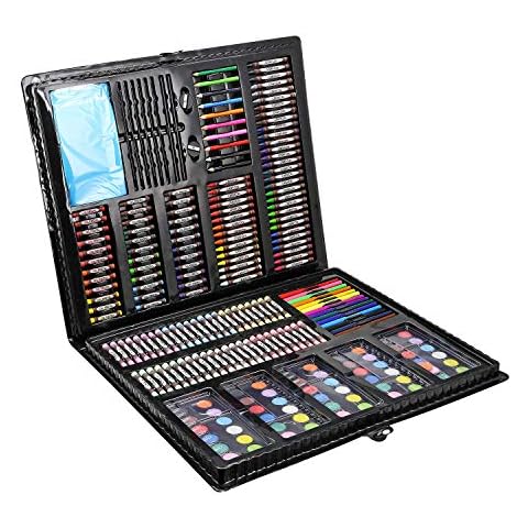 ArtBoss 250pcs Artist Art Drawing Sets, Colored Pencil Drawing Art Marker Pen Set With Crayon Oil Paint Brush Drawing Professional Art Set Gift for Children Kids Cover
