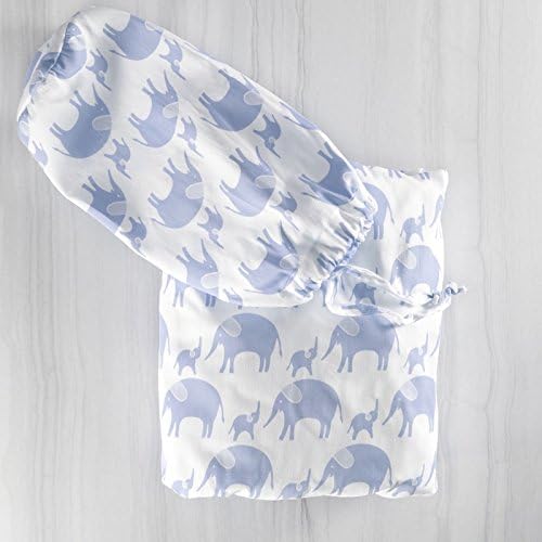 Magnolia Organics Elephant Crib Sheet - Standard, Sky