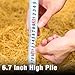 XLX TURF 10ft Artificial Thatch Hay for Rustic Wedding Decor, Fireproof Fake Straw Roof Mat for Tiki Bar, Farmhouse Western Rodeo Birthday Backdrop, Duck Blind Grass, 10