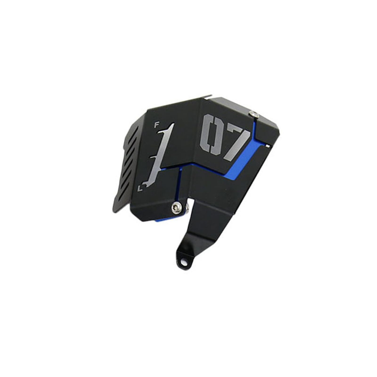 Couvercle de Protection de Réservoir Liquide Refroidissement MT07 FZ07 pour MT-07 FZ-07 2014-2019, Montage Performant en Aluminium CNC, 1 Pièce pour Ventilateurs Moto (Bleu)