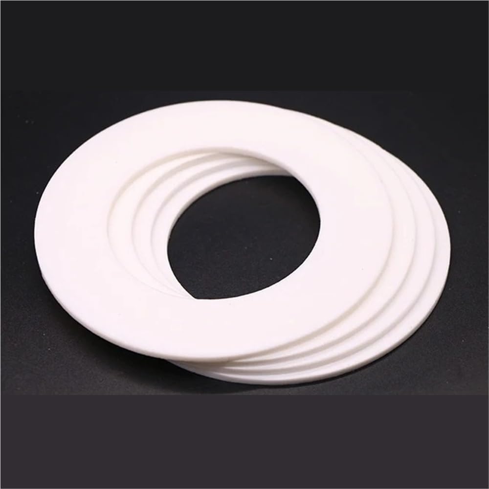 50 szt. Płaska uszczelka podkładki PTFE - rozwiązanie uszczelniające o grubości 1,25 mm do manometrów i złączy rur wodnych(14x18x1.25mm)