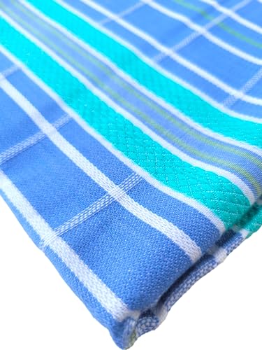 Image of Bathroom Towel for Women|Tauliya for Men|Checkered Thorthu Kerala Towel Cotton Large Size 75 X 150 Cm|Cotton Gamcha Quick Dry Travel Towels for Pool,Beach|Combo Pack of 2