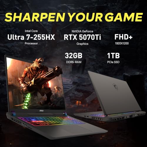 Image of msi Vector 16 HX AI 16 inch FHD+ Gaming Laptop, Intel Core Ultra 7 255HX, RTX 5070Ti 12GB GDDR7, 32GB DDR5, 2TB Storage(1TB SSD+1TB Docking Station Set), WiFi 6E, Backlit Keyboard, Win 11, Gray