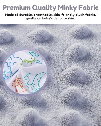 Image of BOMOLOUR Seat Cover Compatible with Bumbo and Nuby Seat, Removable Breathable Baby Floor Seat Cover for Boys and Girls, Seat Not Included (Gray Dinosaur)