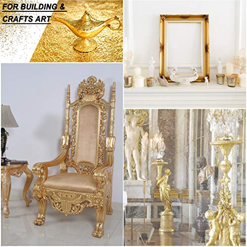 Blattgold Imitation 3 Flaschen Gold Flakes Metallic Folien Flocken für Harz Nageldekore Handwerkliche Verzierungen 10g… – Bild 7