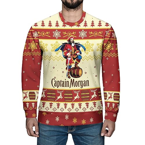 Ugly Christmas Sweater for Men & Women – Funny Vodka Bottle Pullover for Holiday, Party or Gag Gift