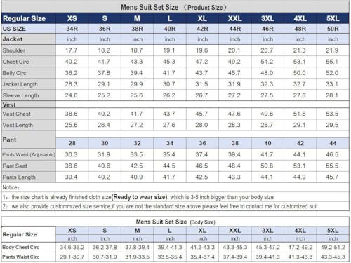 Men's 3 Piece Suit Pinstripe Slim Fit Wedding Suit Business Blazer Vest & Pants Formal Party4