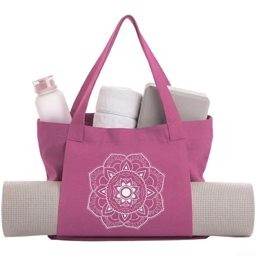 Bolsa para esterilla de yoga con correa de hombro desmontable y asas fijas 8
