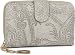 styleBREAKER Monedero con Estampado de Flores de Cachemira, Cremallera Circular, señora 02040098, Color:Gris-Claro