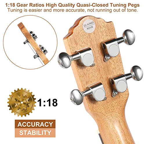 Hricane Concert Ukulele Ziricote 23 Inch Professional Hawaiian Ukuleles For Beginners With Gig Bag Strap Strings Sets #TOP1