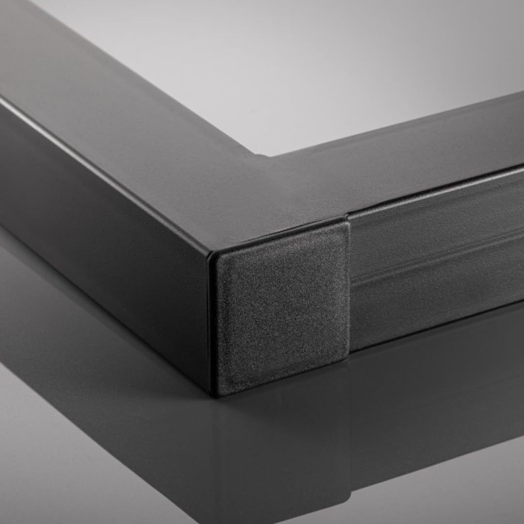 GTV - Patas de Marco Industria, rectángulo, Altura = 710 mm, Ancho = 820 mm, Perfil 80 x 20, Acero, Negro - Patas de Mesa de Metal - Soporte para Respaldo DIY Mesa de Comedor, Escritorio, Mesa de