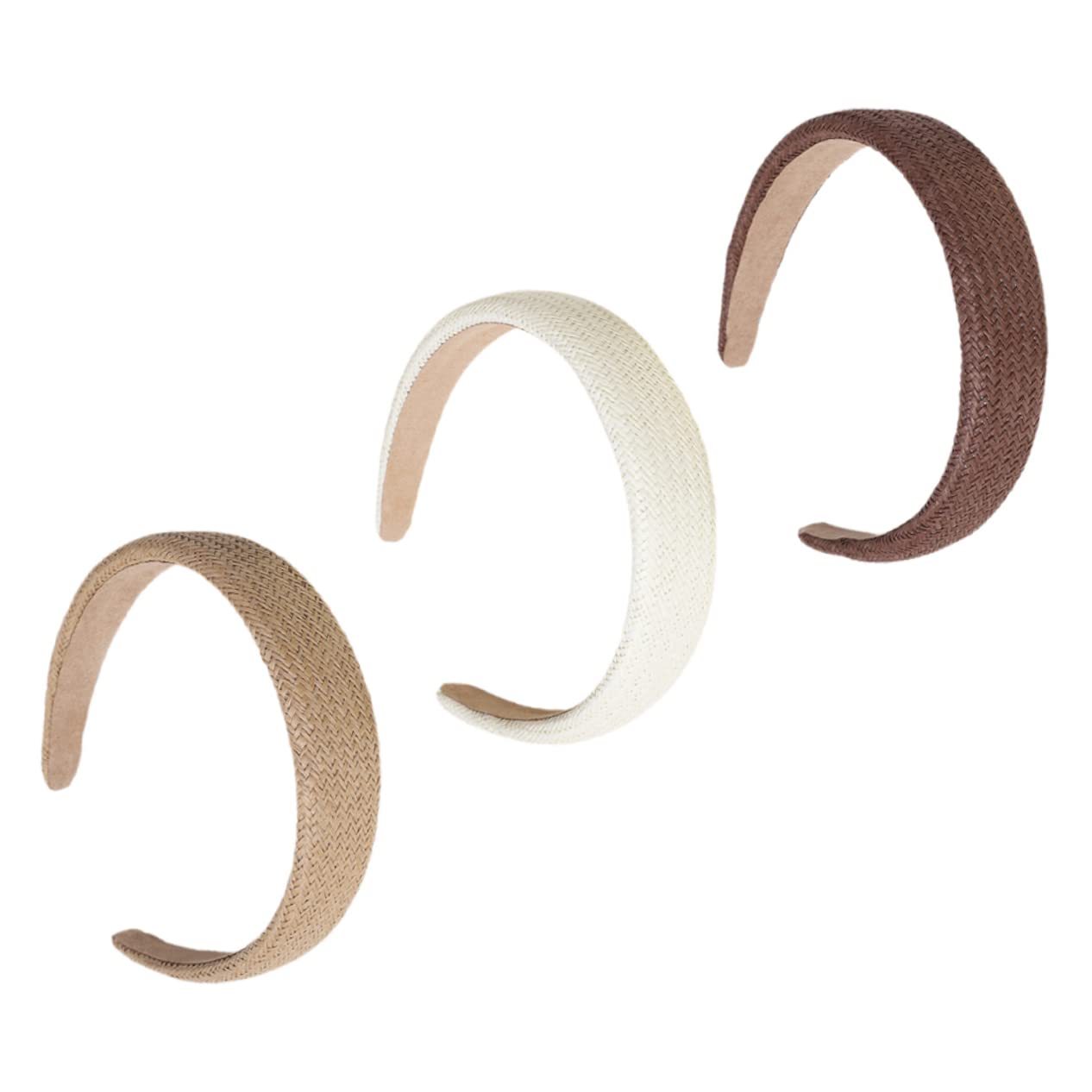 FRCOLOR 9 Pz fascia ampia fascia imbottita vimini fasce per ragazze bande barrette hair band cerchietti bambina fasce decorative da intrecciate plastica