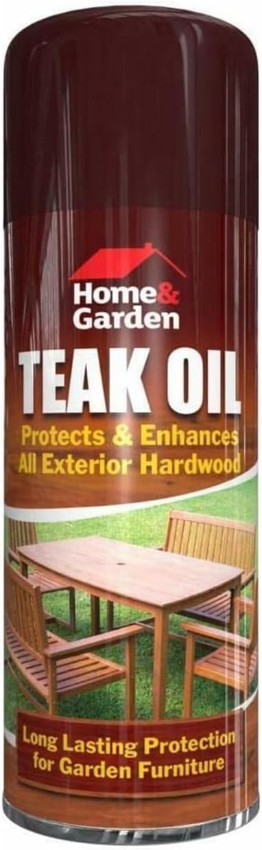 MIXEL Teak Oil Spray Bottle, Natural Wood Varnish, Natural Colour, Treatment & Maintenance, Exotic Woods, Absorbent Surfaces, Protective Resin Barrier, Easy to Apply (1 PCS)