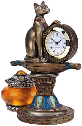 Design Toscano QL2095 Bastet's Egyptian Altar Timepiece