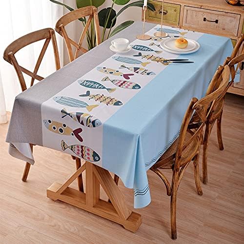 Miniatura 4 de NUER Decorative Linen Tablecloth Waterproof Oilproof Thick Rectangular Wedding Dining Table Cover Tea Table Cloth Mantel Mesa Mesa A3 140x180cm