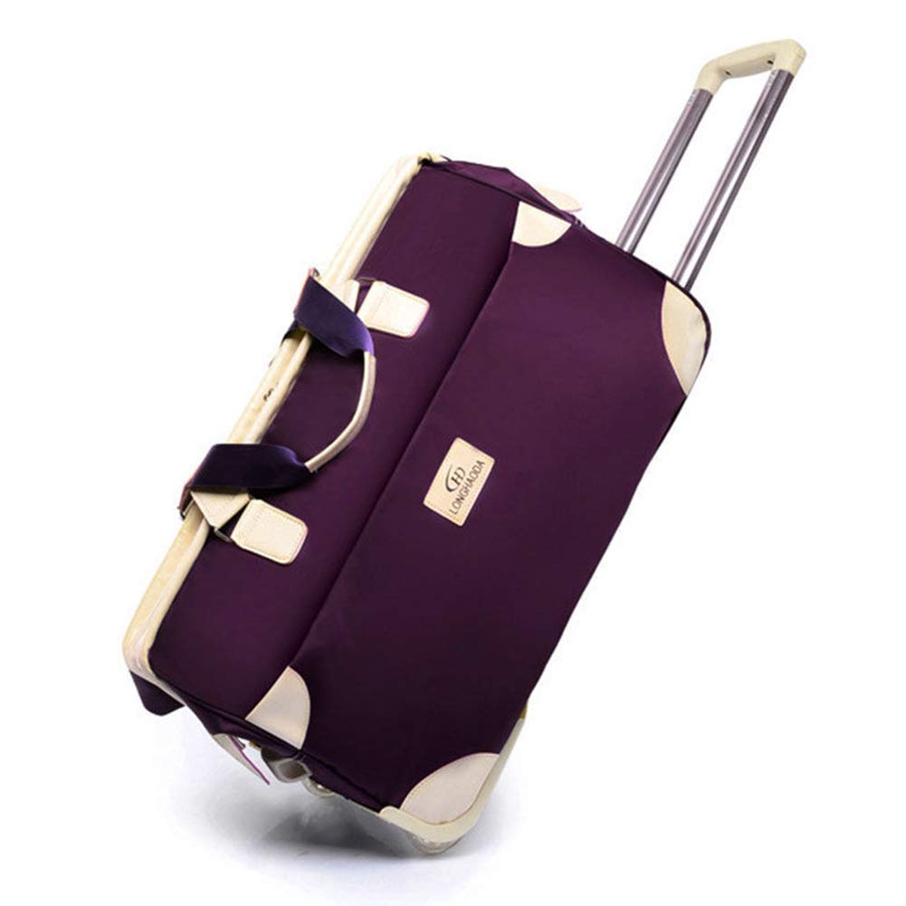 ZHANGQIANG Trolley Bag Waterproof Short-Distance Travel Bag - Blue (Color : Purple, Size : 39 * 27 * 56(20)) Double the comfort