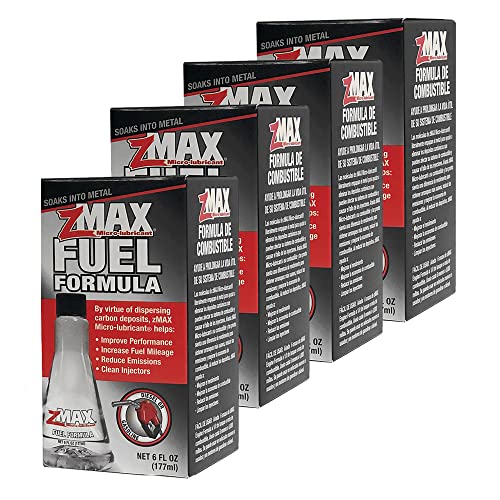 zMAX 58-106 - Fuel Formula - Easy to Use - Fuel Treatment Reduces Carbon Build-Up & Lubricates Metal Extending Life of Vehicle - Runs Efficiently Improving Gas or Diesel Mileage - 6 oz. - 4 Pack