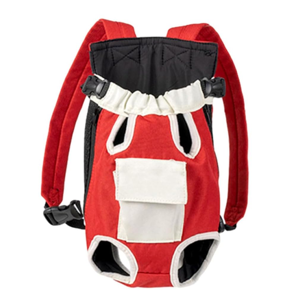 Donoyoyo Cat Backpack, Pet Carrier Backpack, Adjustable Pet Front Cat Dog Carrier backpack Travel Bag, Legs Out, Portable Pets Bag fors Small Medium Dogs Cats (Red, S)