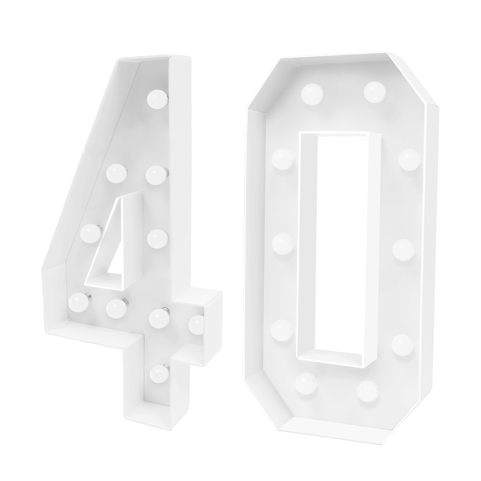 Figura brillante gigante número cumpleaños luces decoración led dígitos 2000-3000K números brillantes números luminosos, letras para cumpleaños, fiestas, decoración de fondo (40)