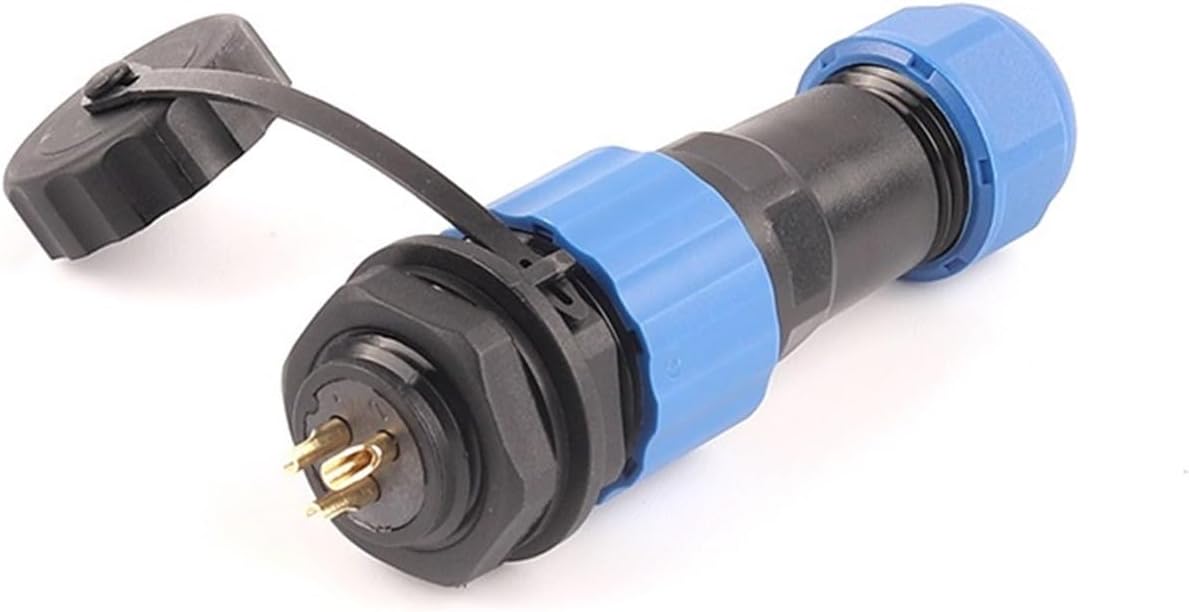 SP21 IP68 Waterproof Connector 2/3/4/5/7/9/12-pin Outdoor Power Cord Cable Docking Connector Male and Female Aviation and Socket(Nut Type,KL4-4b)