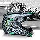 Bonbela MTB Helm Professioneller Motocross Helm für Kinder Erwachsene Motocross Dirt Bike Offroad Motorradhelm mit Schutzbrille Handschuhe Gesichtsbedeckung