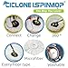 Ciclone Ispinmop 3-Pack Spin Mop Replacement Head - Spin Mop Refill Microfiber - Ciclone Ispinmop 360 Mop Head Refill - Spin Mop Head Replacement - Spin Mop Replacement Mop Pack of 3