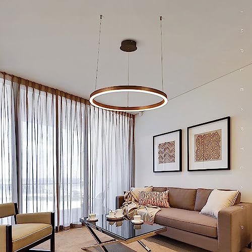 Lustre annulaire à intensité variable pour chambre et salon moderne