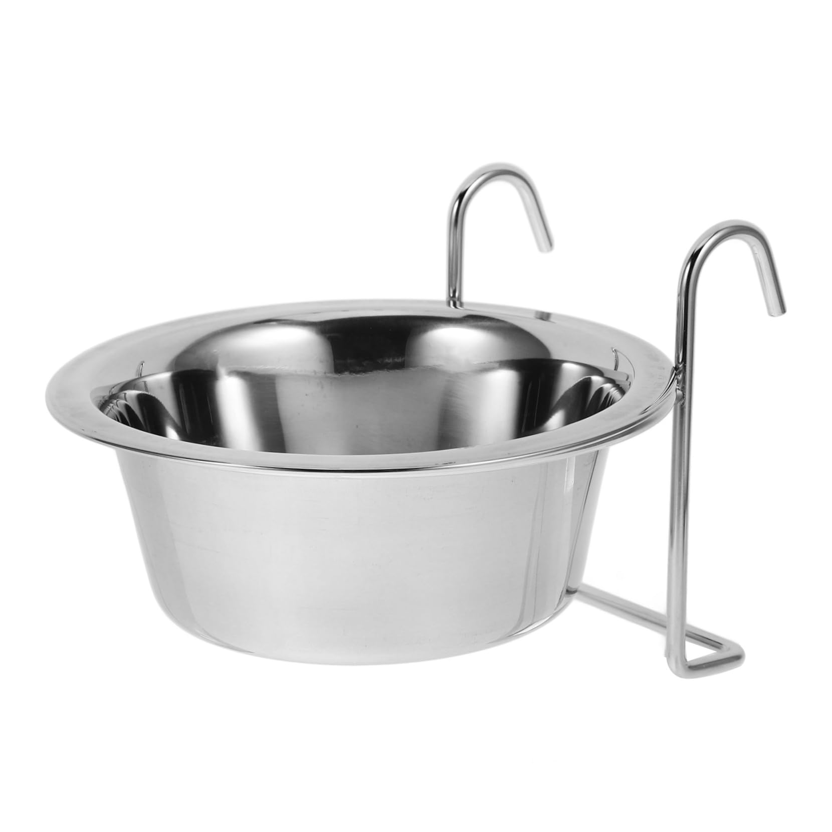 BESPORTBLE Stainless Steel Hanging Dog Bowl Large Capacity -Overturn Pet Feeder Easy Clean Cage Mounting Cat Food Basin