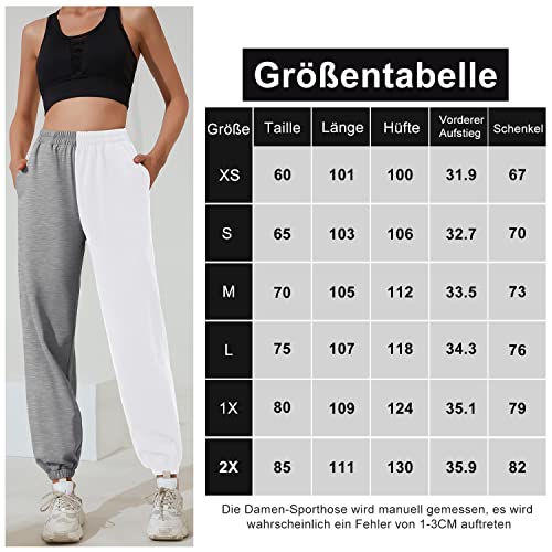 HAPYWER Pantaloni Tuta Donna Pantaloni Comodi in