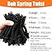 8 Packs Short Bob Spring Twist Crochet Hair 6Inch Pretwisted Passion Twist Hair Pre Looped Crochet Braids Hair for Black Women (6 Inch, 1B#)