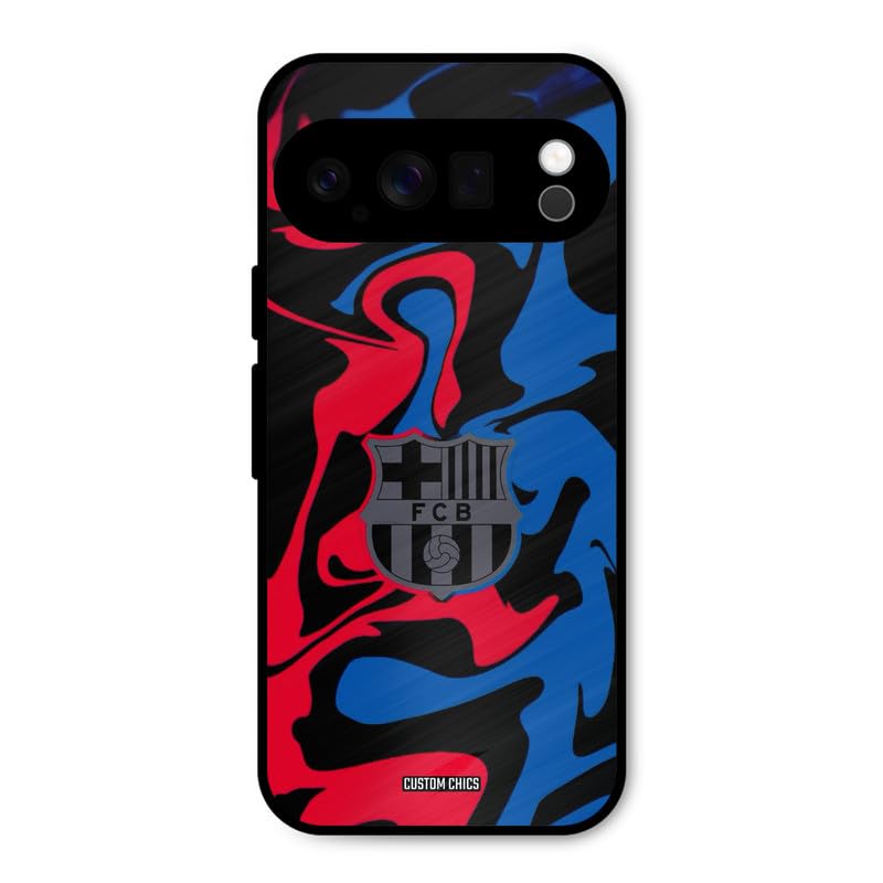 Image of PrintShield FC Barcelona Comic Back Cover for Google Pixel 10 Pro, Shockproof Printed Phone Case with Soft TPU Sides & Anti-Slip Grip
