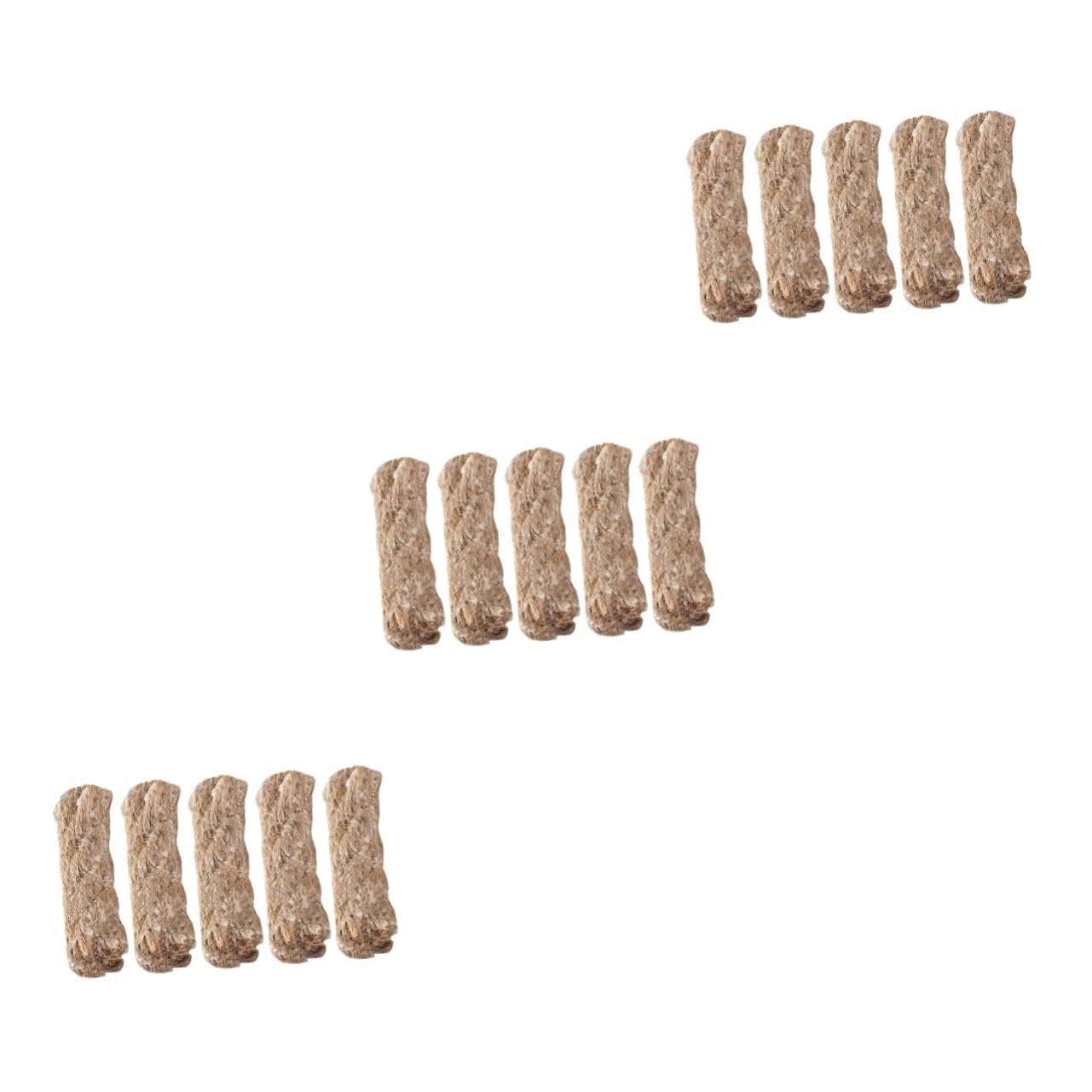 Yardwe 3sets Fire Starter Jute Rope Outdoor Fire Survival Wick for Camping Hiking 5pcs*3