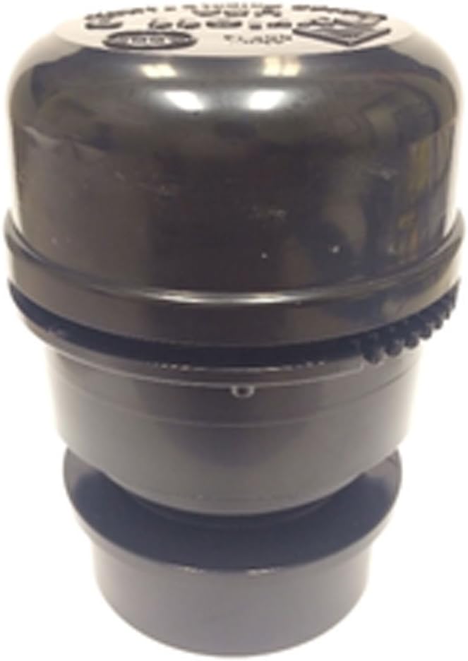 Ayrlett A6 Air Admittance Valve 6 DFU with ABS Solvent Weld Configuration, 2"-1-1/2", Black