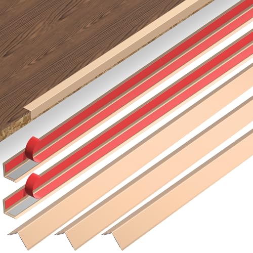 Bordure de carrelage en aluminium L protection d'angle mural à coller 121,9 cm lot de 5