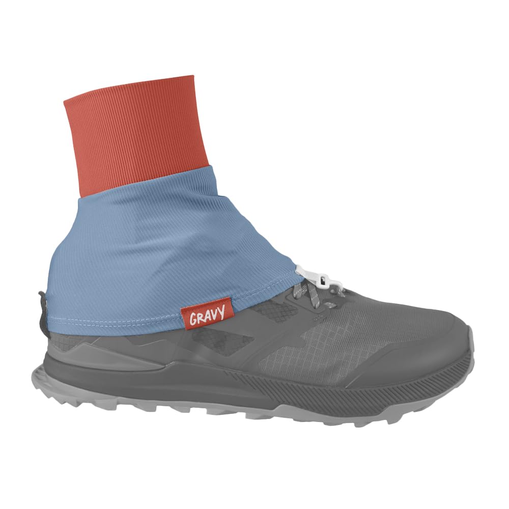 Gravy Style Trail Gaiters for Hiking, Trail Running, Backpacking, Prevent Debris in Shoes, Includes Fastener, Works with Compatible Shoes