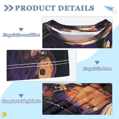 Boys Short Sleeve T-Shirts Tie-dye Butterfly Purple Rashguard Kids Swim Shirts Sun UPF 50+3