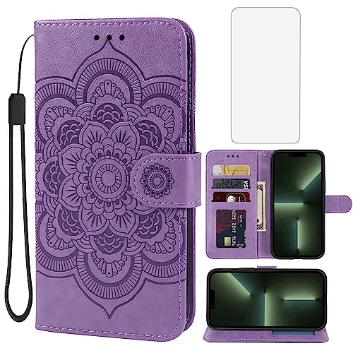 Coque iPhone 13 Pro Max violette avec porte-cartes pour vos sorties et vidéos