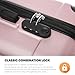 yonsly Koffer Suitcase Set, Trolley Reisekoffer, Rollkoffer Handgepäck, Kofferset, Gepäckset mit 4 Rollen 360°, Hartschalenreisekoffer, Zahlenschloss, Weicher Gummigriff (4er Set, S,M,L&XL, Roségold)
