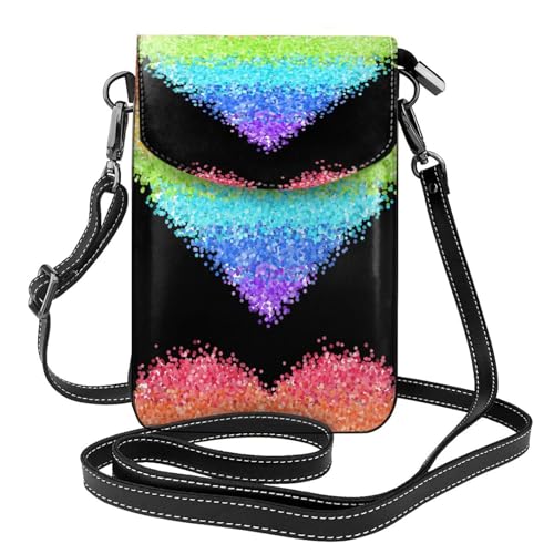 Sac bandoulière LGBT arc-en-ciel en cuir PU avec porte-cartes intégré