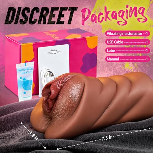 Image of AI Sync Vibrating Pocket Pussy Male Masturbator Sex Toys for Men,Thick Labia Pussy Masturbators Sex Toy with 5D Deep Vagina and Tight Anus, Lifelike Male Stroker Adult Sex Toys for Men Masturbation