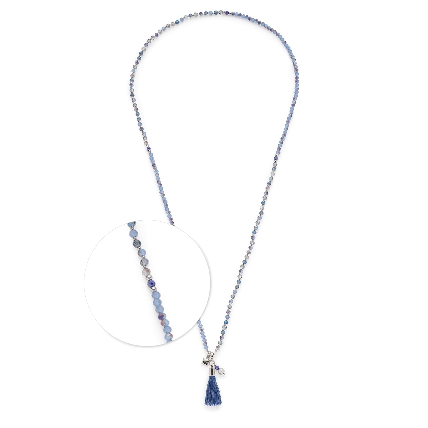JEWELS BY LEONARDO Halskette Damen • lange Endlos-Kette aus silberfarbenem Edelstahl
