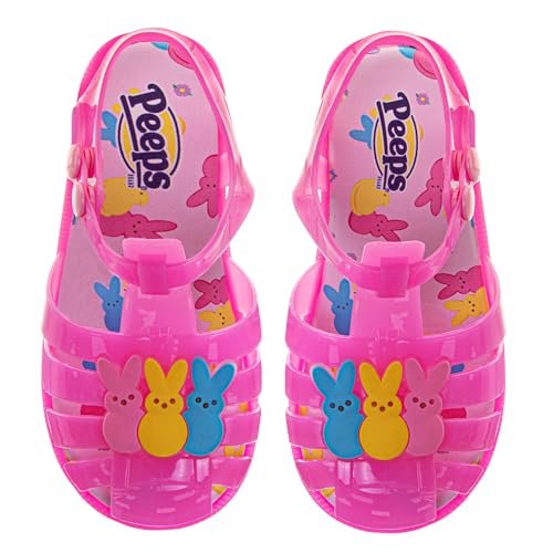 Image of Disney Peeps Jelly Sandals Slip On Slides Water Pool Beach Sandal for Girls - Size 5-10 Toddler 11-12 Little Kid