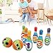 YUANKEECE for Kids Bowling Set, Indoor Outdoor Game for Boys and Girls Ages 3+, Includes 6 Pins and 2 Balls, Safe Foam Material, Developmental Toy for Motor Skills and Family Fun