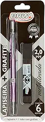 Lapiseira Metalizada Rosa + Grafite 2.0mm, BRW