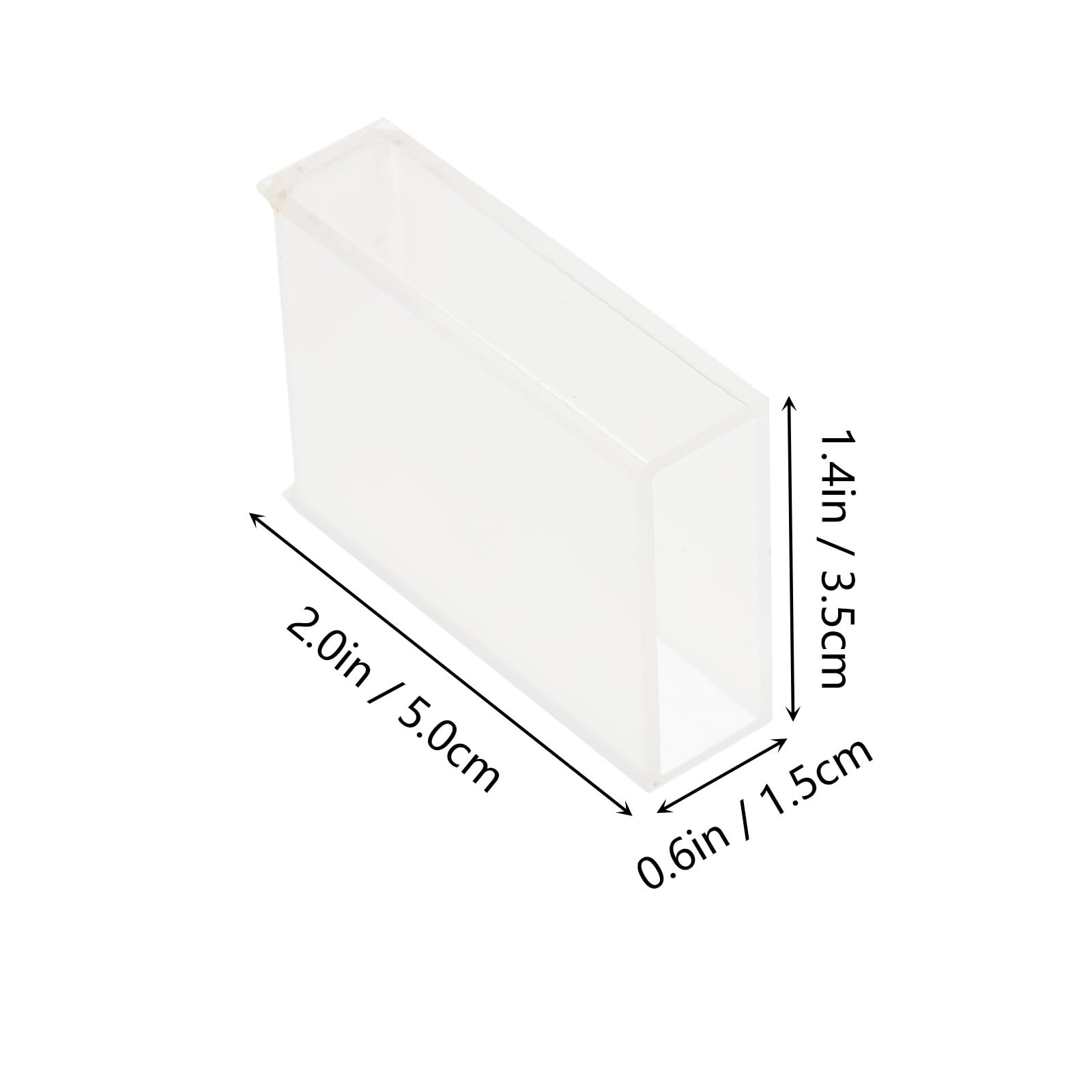 Mobestech Optische Glasküvetten 2 Stück 1.26X0.47X1.77In Präzises Laborzubehör Für Spektrophotometrie Analyse Hochgradiges Glas