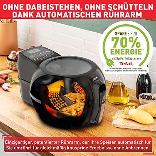 Tefal ActiFry & Grill Genius Heißluftfritteuse, inkl. Grillrost, automatischer Rührarm, 9 aut. Kochprogramme, Kapazität 1,2 kg, gesundes Frittieren ohne Öl, digitales Rezeptbuch, schwarz, FZ7758 – Bild 7