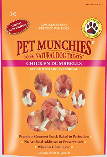 Pet Munchies - Snacks de muslitos de pollo para perros (8 Paquetes) (8 x 100g) (Puede Variar)