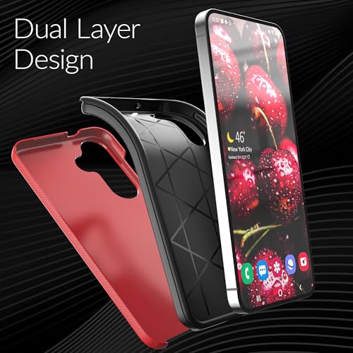Image of Crave Compatible with Samsung Galaxy S25 Plus Case, Shockproof Protection Dual Layer Case for Samsung Galaxy S25 Plus (6.7 inch) - Red