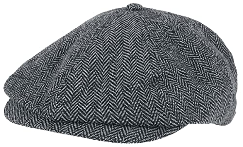 Brixton Brood Snap Cap Grey/Black MD (7 1/4)