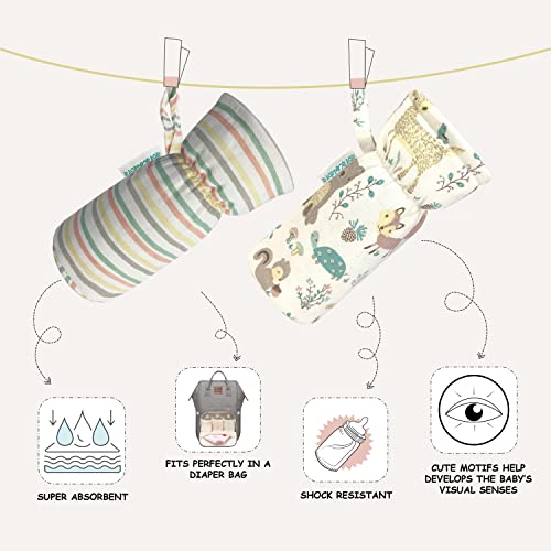 Image of abracadabra Bottle Cover (Set of 2,Multicolor) - Bambi & Friends